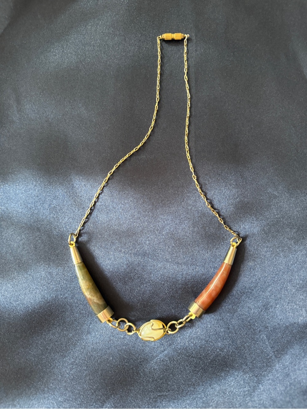 Gold-Tone Two-Tone Horn Necklace - Women Jewelry